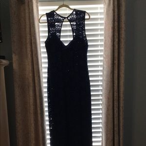 Gown navy blue lace